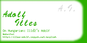 adolf illes business card